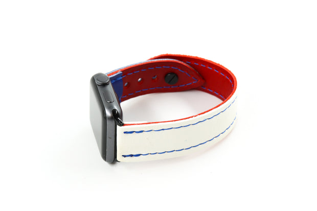 USA White/Blue iWatch Band