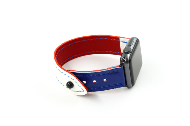 USA White/Blue iWatch Band