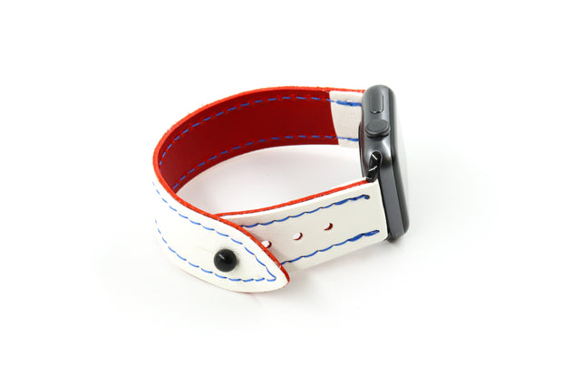 USA White iWatch Band