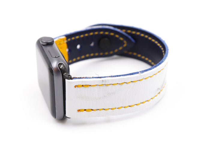 Singing The Blues Glove 1 White/Yellow iWatch Band