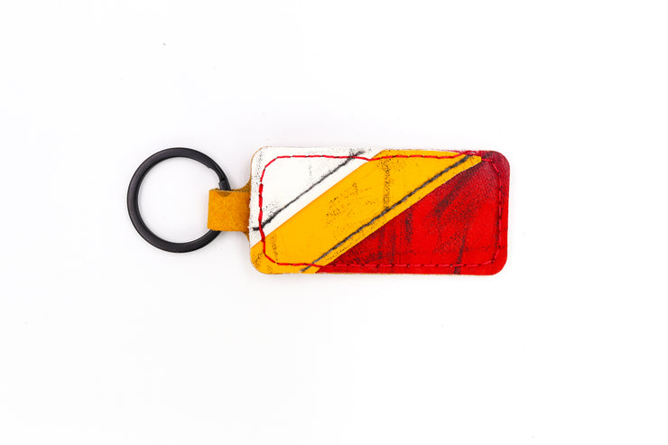Calgary White/Yellow/Red Keychain