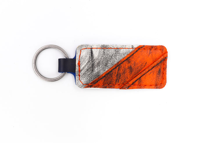 Edmonton Orange/White Keychain
