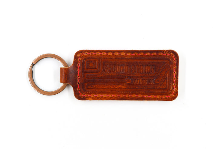 Detroit White/Red Keychain