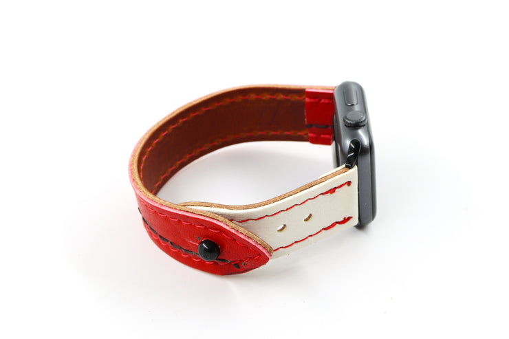 Detroit Red/White iWatch Band