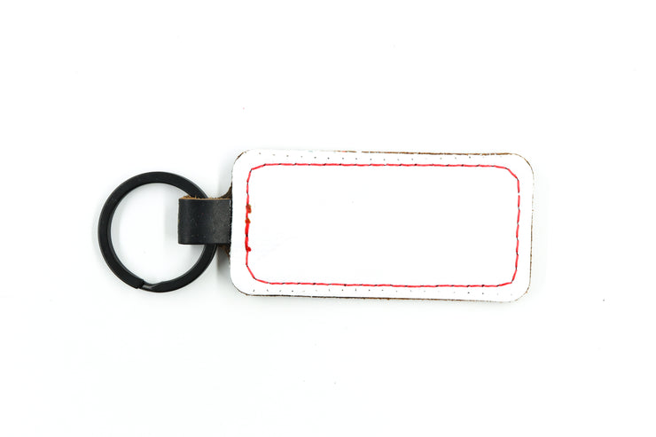 Detroit White Keychain