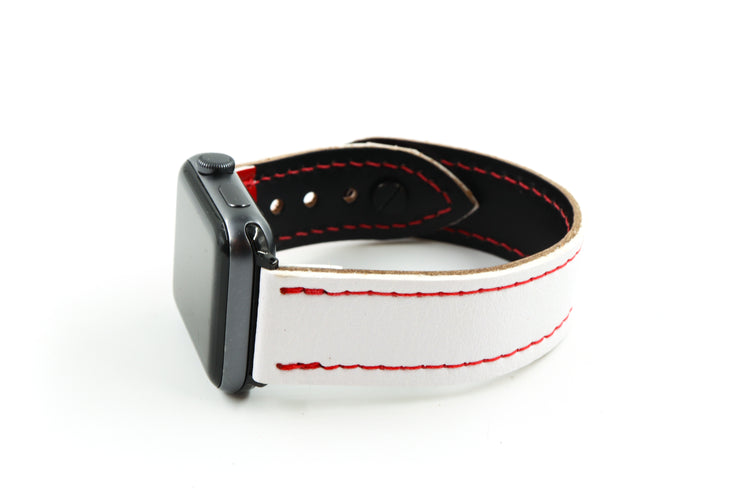 Detroit White/Red iWatch Band
