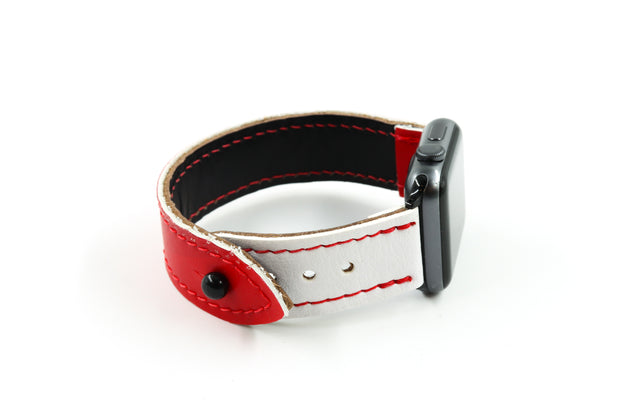 Detroit Red/White iWatch Band