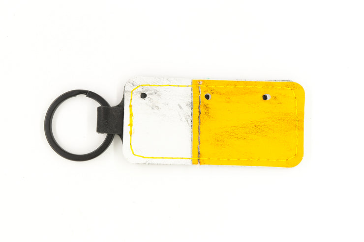 Pittsburgh White/Yellow Keychain