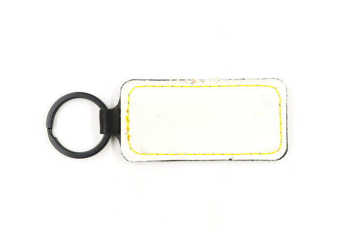 Boston White Keychain