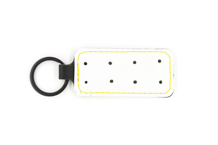 Pittsburgh White Keychain