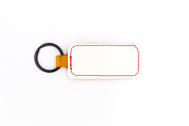 Calgary White Keychain
