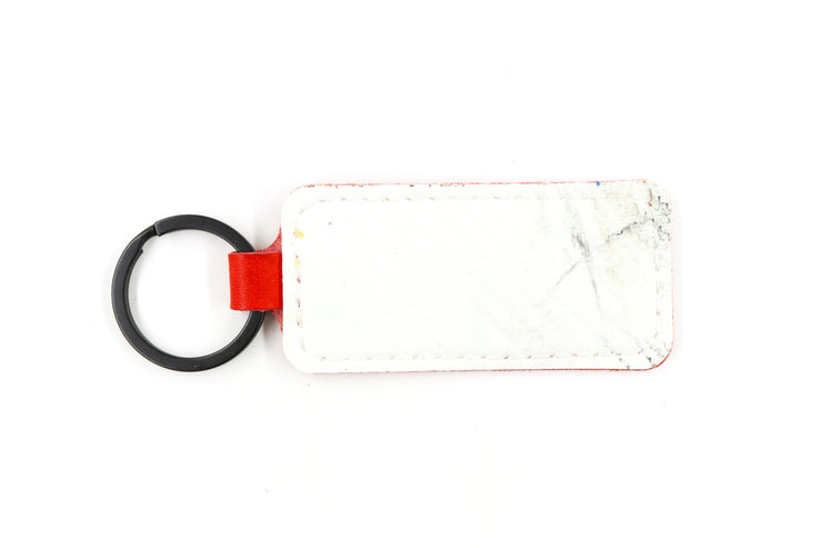Detroit White Keychain