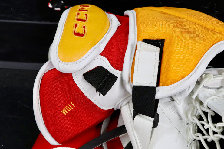 Calgary White/Yellow/Red Keychain