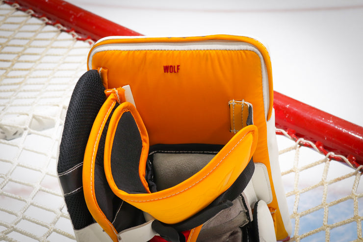 Calgary White/Yellow/Red Keychain