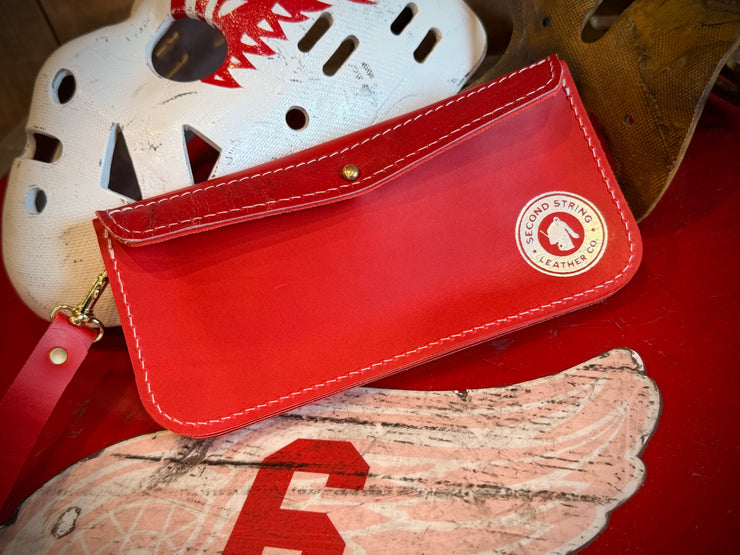 Red Travel Clutch Wallet