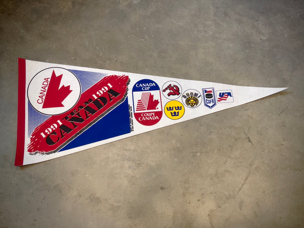 Vintage Team Canada Cup Coupe 1991 Full Size Pennant