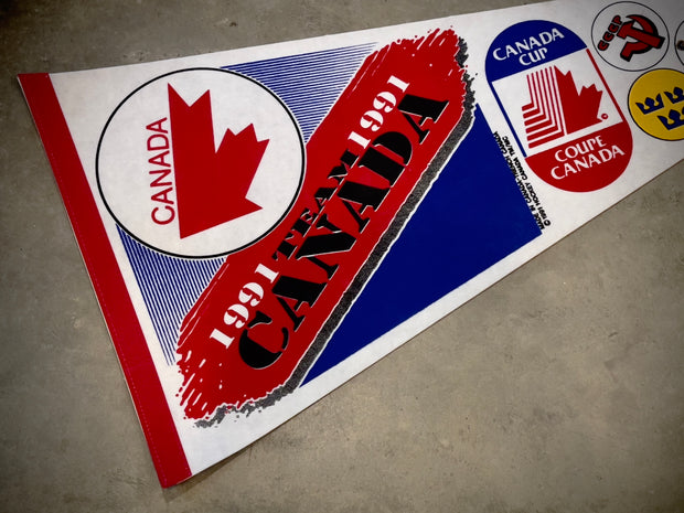 Vintage Team Canada Cup Coupe 1991 Full Size Pennant