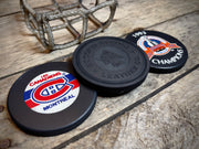 Hat Trick Puck Coaster Set - Montreal