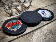 Hat Trick Puck Coaster Set - Detroit