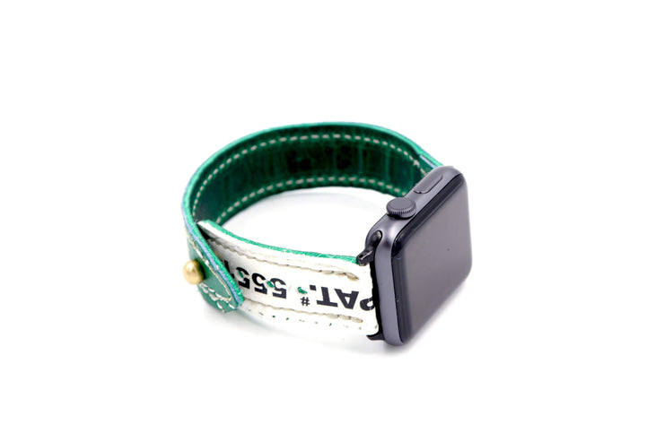 Sparty On Collection Green/White iWatch Band
