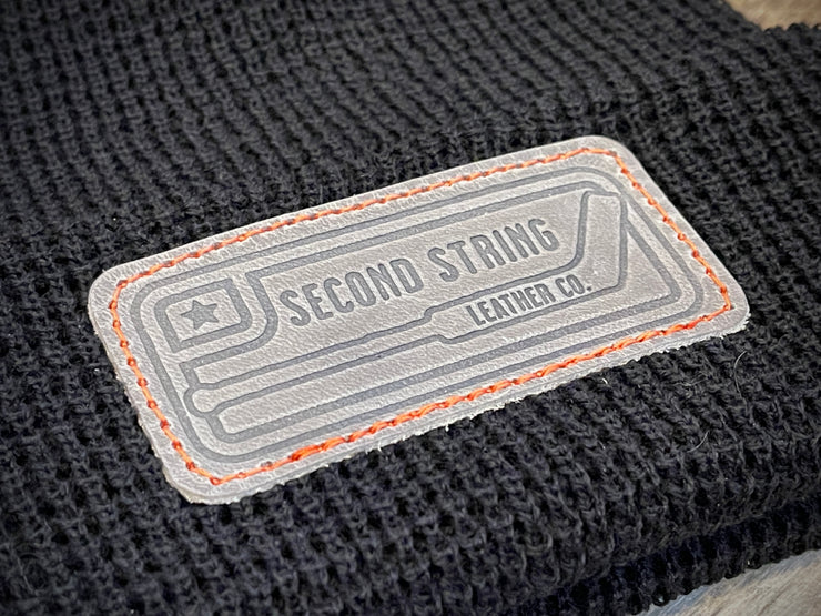 Winter Waffle Knit Beanie - Black