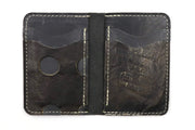 Cooper Jr Waffle Black 6 Slot Wallet