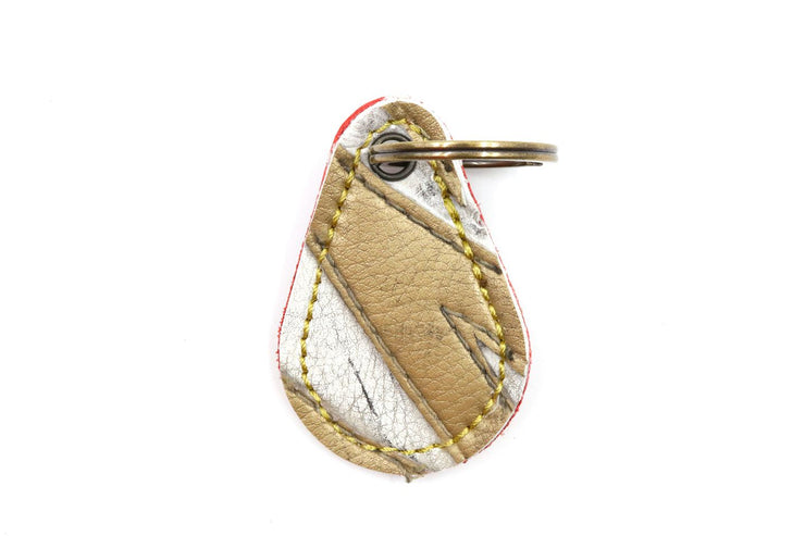 Razor Collection White/Gold Keychain