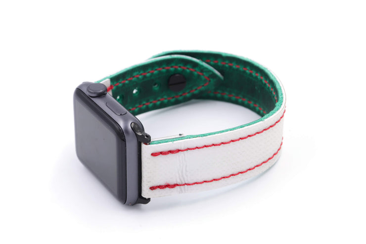 Into The Wild Collection White/Green iWatch Band