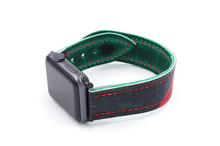 Into The Wild Collection Green/Red iWatch Band