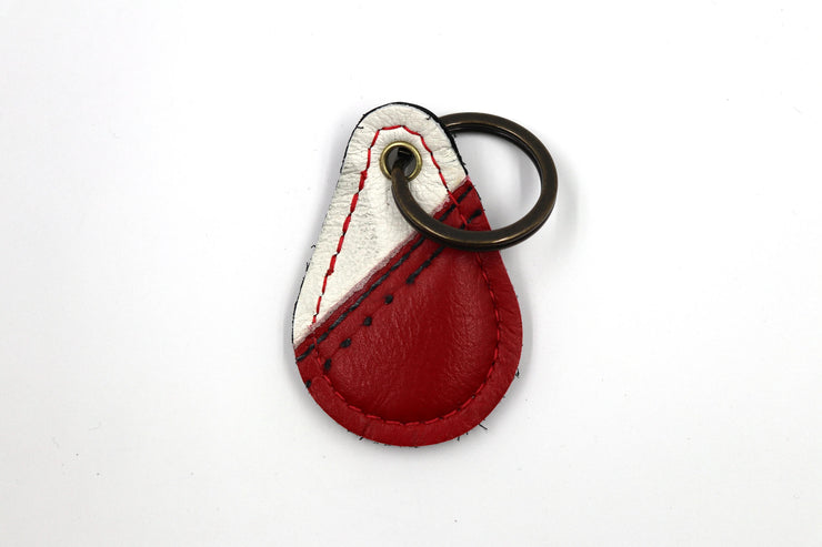 Devil Tails Red/White Keychain
