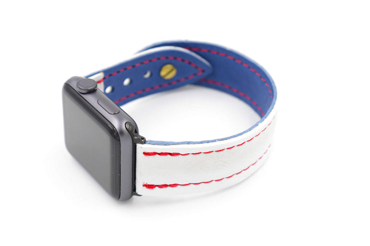 Les Habitants Collections White iWatch Band