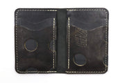 Cooper Jr Waffle Black 6 Slot Wallet