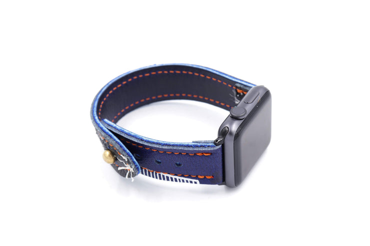 The Cat Pad Collection Black/Navy iWatch Band