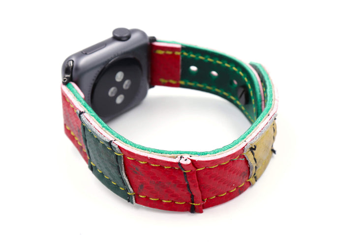 Green Machine Collection MULTI/RED iWatch Band