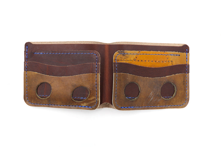 Cooper GM12 Waffle Brown 6 Slot Bi-Fold Wallet