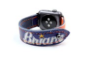 Panther Collection Navy/Orange iWatch Band