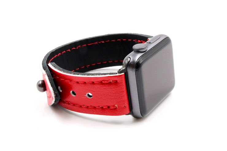 Winged Wheel Collection Red/Black iWatch Band