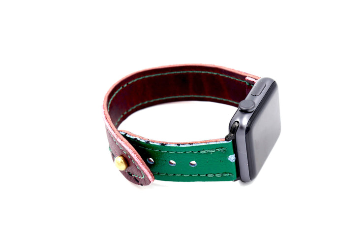 Yotes Collection Maroon/Green iWatch Band