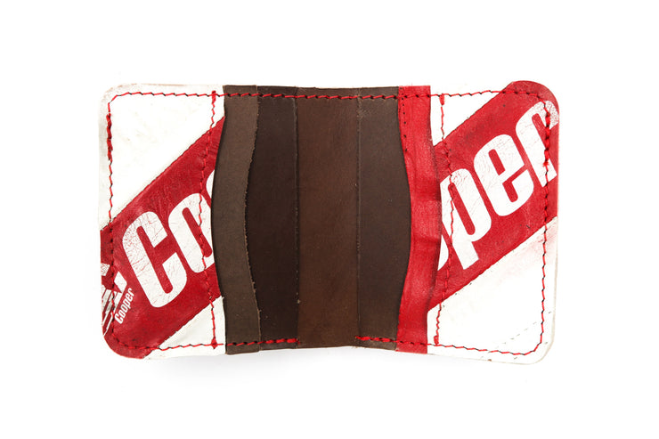 Cooper Red 6 Slot Square Wallet
