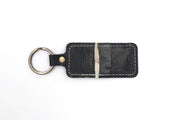 Cooper Black & Silver Black Keychain