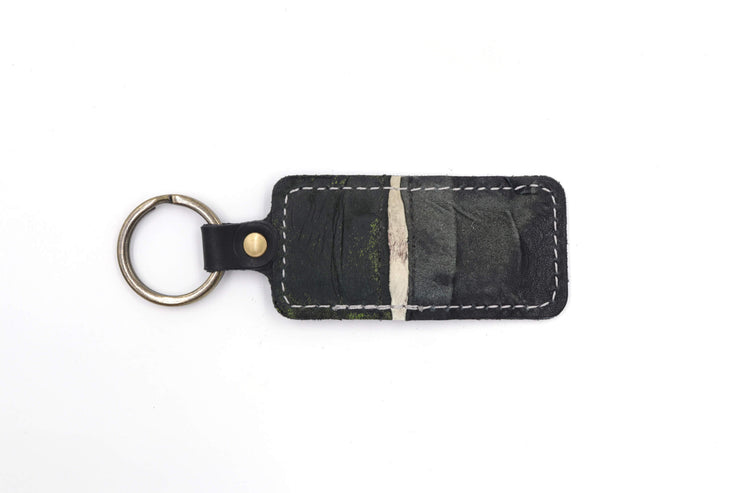 Cooper Black & Silver Black Keychain