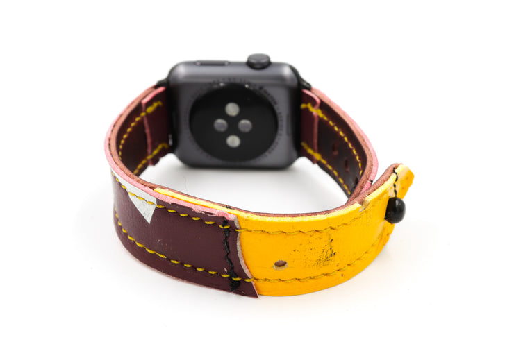Vaughn Legacy Maroon/Yellow iWatch Band
