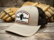 Khaki Trucker Hat With Coffee Brown Mesh Back