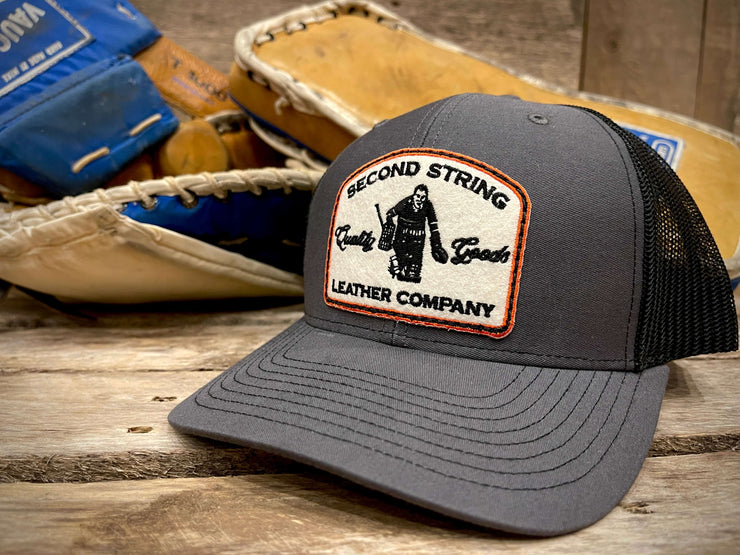 Charcoal Trucker Hat With Black Mesh Back
