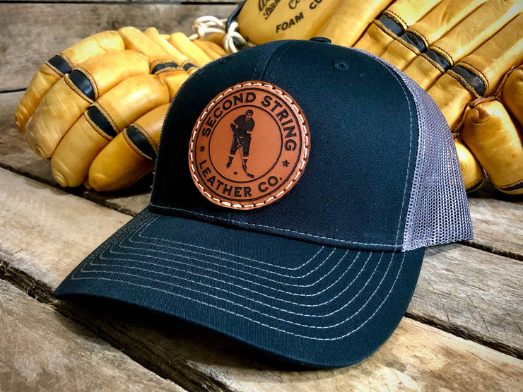 Black Trucker Hat With Charcoal Mesh Back